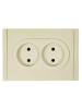 Розетка 2-местная IEK Forte&Piano FP-R20-10-1-K10 ваниль фото 2