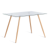 Стол Tetchair Sophia (mod. 5003) 21343 бук/прозрачный 110x80x75