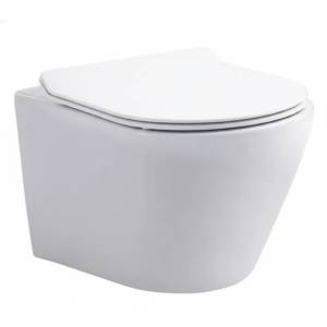 Унитаз подвесной Aquanet Atago W Short T безободковый, с крышкой-сиденьем микролифт