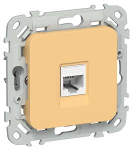 Розетка компьютерная RJ45 IEK Flite FI-K12-2-K90 золотарник