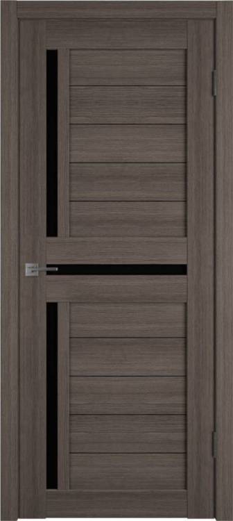 Межкомнатная дверь Владимирская Фабрика Дверей Atum 16 Grey стекло Black Gloss 900x2000