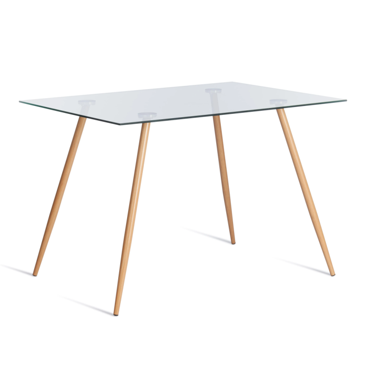 Стол Tetchair Sophia (mod. 5003) 21343 бук/прозрачный 110x80x75