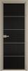 Межкомнатная дверь Profil Doors 5 AX цвет профиля Никель матовый, стекло безопасное 6 мм мору черный 600x2000