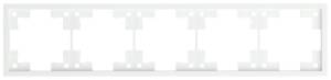 Пятиместная рамка Rikett Standart 35850 MW белый сатин
