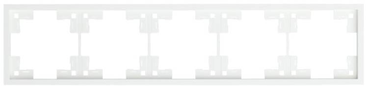 Пятиместная рамка Rikett Standart 35850 MW белый сатин