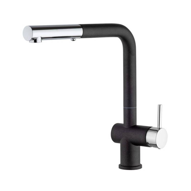 Смеситель для кухни Paini Cox HD44566CR1KM с выдвижной лейкой, METALLIC BLACK