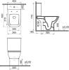 Унитаз-компакт VitrA Integra Square Open-Back 9833B003-7205 с микролифтом фото 2