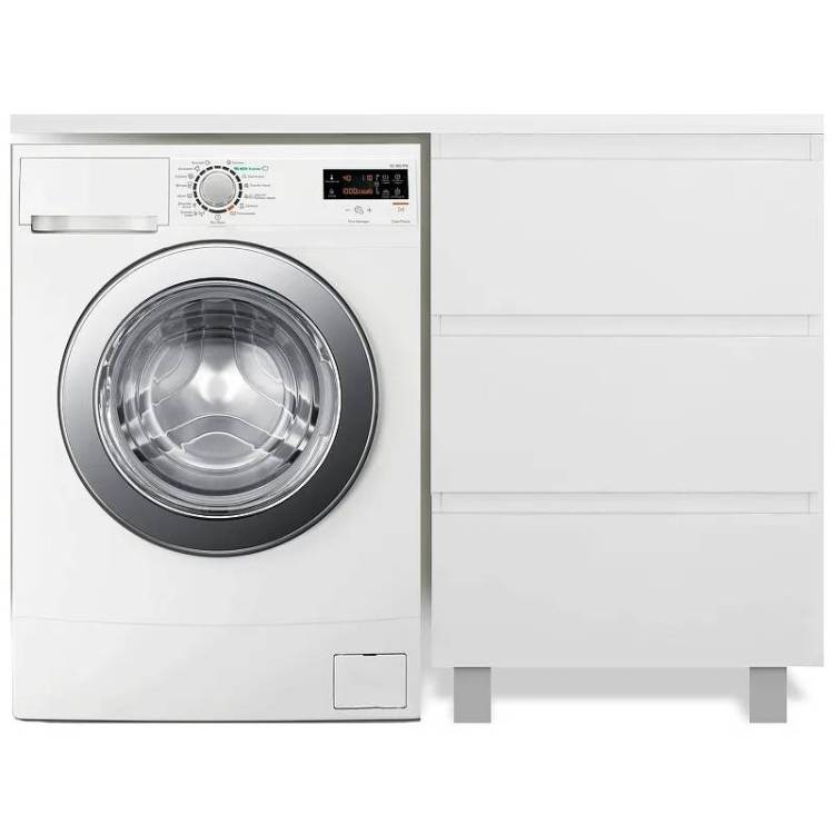 Тумба с раковиной Эстет Dallas Luxe 110 напольная, 3 ящика, под стиральную машину, R