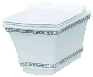 Унитаз Boheme Hermitage 951-CR подвесной с узором Chrome