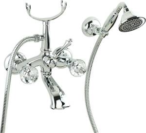 Смеситель для ванны с душем Migliore Korona Crystall 27307 хром