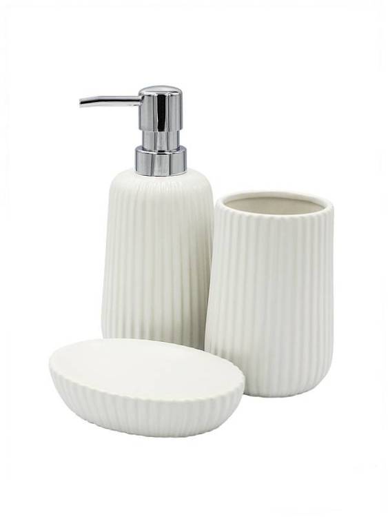 Набор аксессуаров для ванной Bath Plus Guscio W-CE1069AL-SET3 белый