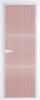 Межкомнатная дверь Profil Doors 3 AX цвет профиля Вайт, стекло безопасное 6 мм мору розовое 600x2000