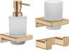 Набор Hansgrohe AddStoris Стакан 41749140 + Дозатор 41745140 + Крючок 41755140 шлифованная бронза