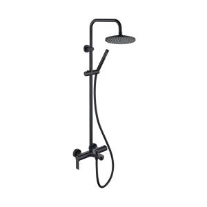 Душевая система Remer Class Line L34X7MMM20NO черная матовая, с изливом