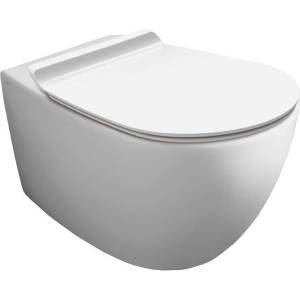 Унитаз подвесной Simas Vignoni VI18bi безободковый, с крышкой-сиденьем микролифт