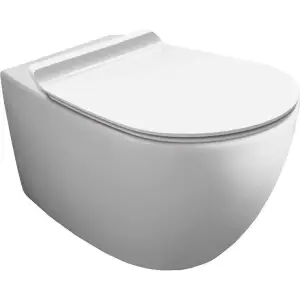 Унитаз подвесной Simas Vignoni VI18bi безободковый, с крышкой-сиденьем микролифт