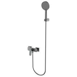 Смеситель для душа AQUAme Imola AQM6713GM с душевым набором, серый матовый