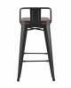 Стул барный Stool Group Tolix Soft LF626A MATTE BLACK 3474+PU7005 черный матовый фото 4
