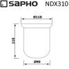 Стеклянная запасная чаша для ёршика: SAPHO X-ROUND, TREND-I, X-STEEL, XS301, матовое стекло фото 2