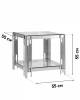 Журнальный столик Stool Group Гэтсби EET-027-GM-BK черное стекло сталь графит фото 2