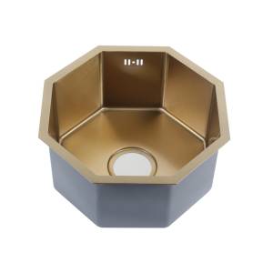 Мойка кухонная Melana ProfLine D400G золото врезная фигурная 400x360x200мм
