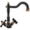Смеситель для кухни Rav Slezak Morava Retro MK320.5/8CMATSM черный, бронза