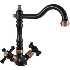 Смеситель для кухни Rav Slezak Morava Retro MK320.5/8CMATSM черный, бронза