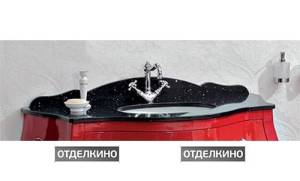 Столешница Cezares Carlotta brilante nero