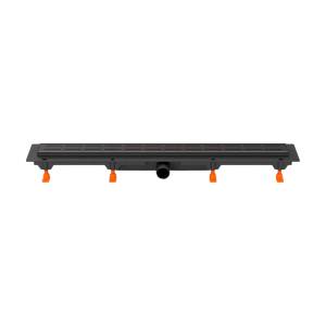 Душевой лоток Veconi Line 550 V550LB с решеткой, черный матовый