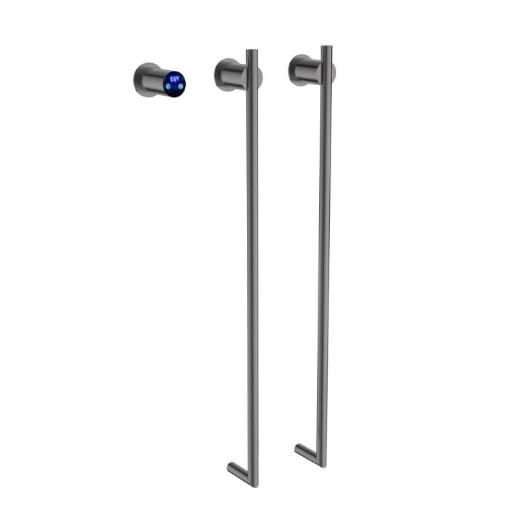 Полотенцесушитель электрический Terminus Рондо П2 35x76, оружейная сталь