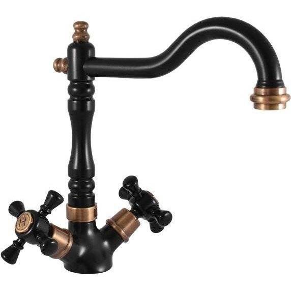 Смеситель для кухни Rav Slezak Morava Retro MK320.5/8CMATSM черный, бронза