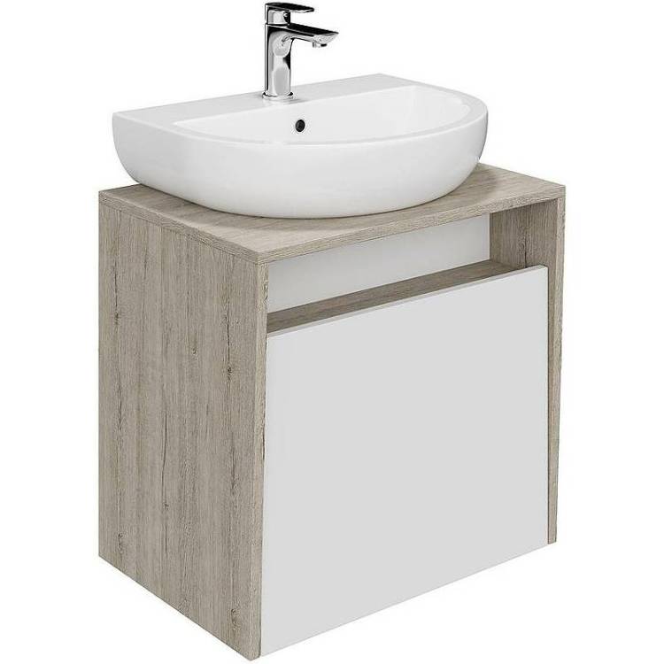 Тумба под раковину Kerama Marazzi Pro PRO.60.1\WHT подвесная 1 ящик 60, белая глянцевая