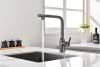 Смеситель для кухни Paulmark Viper Vi213105-GM с выдвижным изливом, вороненая сталь фото 4