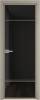 Межкомнатная дверь Profil Doors 4 AX цвет профиля Никель матовый, стекло безопасное 6 мм черное тонированное 700x2000