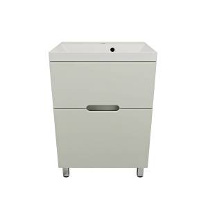 Тумба с раковиной Style Line Матис 60 напольная, олива, раковина жасмин, 82x60x45