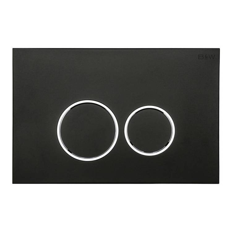 Кнопка смыва Black&White WPI-09512 24.4x16.2 Matt Black