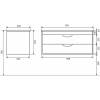 Тумба с раковиной Uperwood Modul 393020562 подвесная, матовая, белая, графит, 100 см фото 14