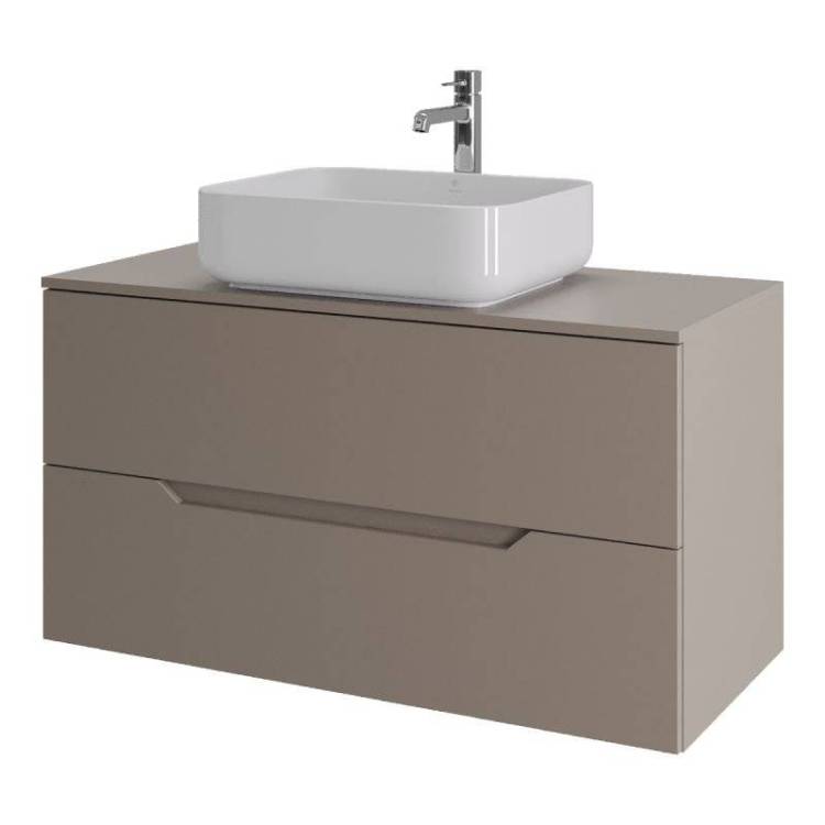 Тумба с раковиной Orange Line Li-100TuLMDF+B05-500W латте матовый, 100 см