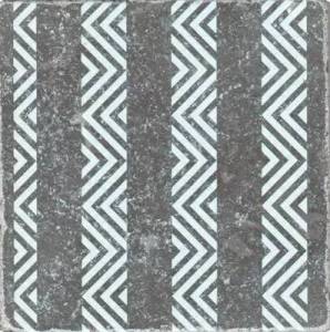 Керамогранит Плитка Антика Marble Black Motif №8 10x10