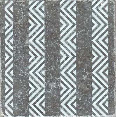 Керамогранит Плитка Антика Marble Black Motif №8 10x10