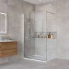 Душевая перегородка BelBagno KRAFT-L-1-120-C-Cr стекло прозрачное, профиль хром, 120x195