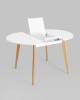 Стол обеденный Stool Group Rondo 80.557.01 8025 бук/белый 135x100x77 фото 6