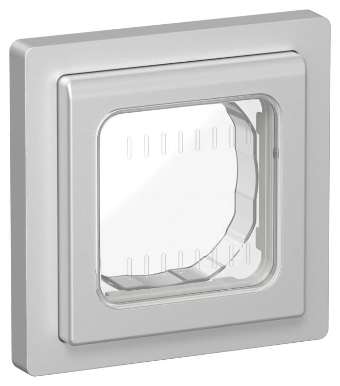 Рамка 1-постовая IEK Flite FI-M10-32-55-K47 алюминий