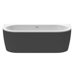 Акриловая ванна Cezares SLIM WALL-180-80-60-NERO-SET 180x79