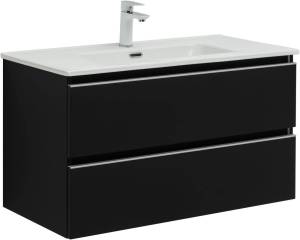 Тумба с раковиной Aquanet Vega 90 черный