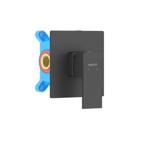 Смеситель для душа Aquatek Либра AQ1666MB внешняя и скрытая часть, черный матовый