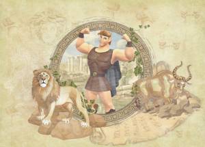 3D Фотообои Artegrafico «Подвиги Геркулеса» KID-090 канвас