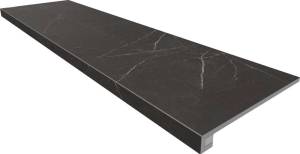 Ступень Estima Nolana 70755 Set/Steptrade/NL04_NS/33x120/Riser/NL04_NS/14,5x120 Black неполированная с бортиком 33x120 + Подступенок 14.5x120