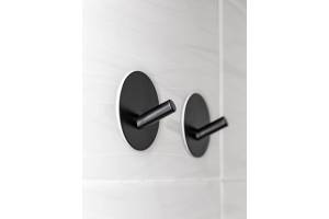 Комплект крючков Bath Plus КМ021 D 6, черные, самоклеющиеся