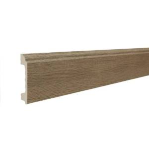Напольный плинтус ТД Меридиан P3-123 гладкий 2400x80x16